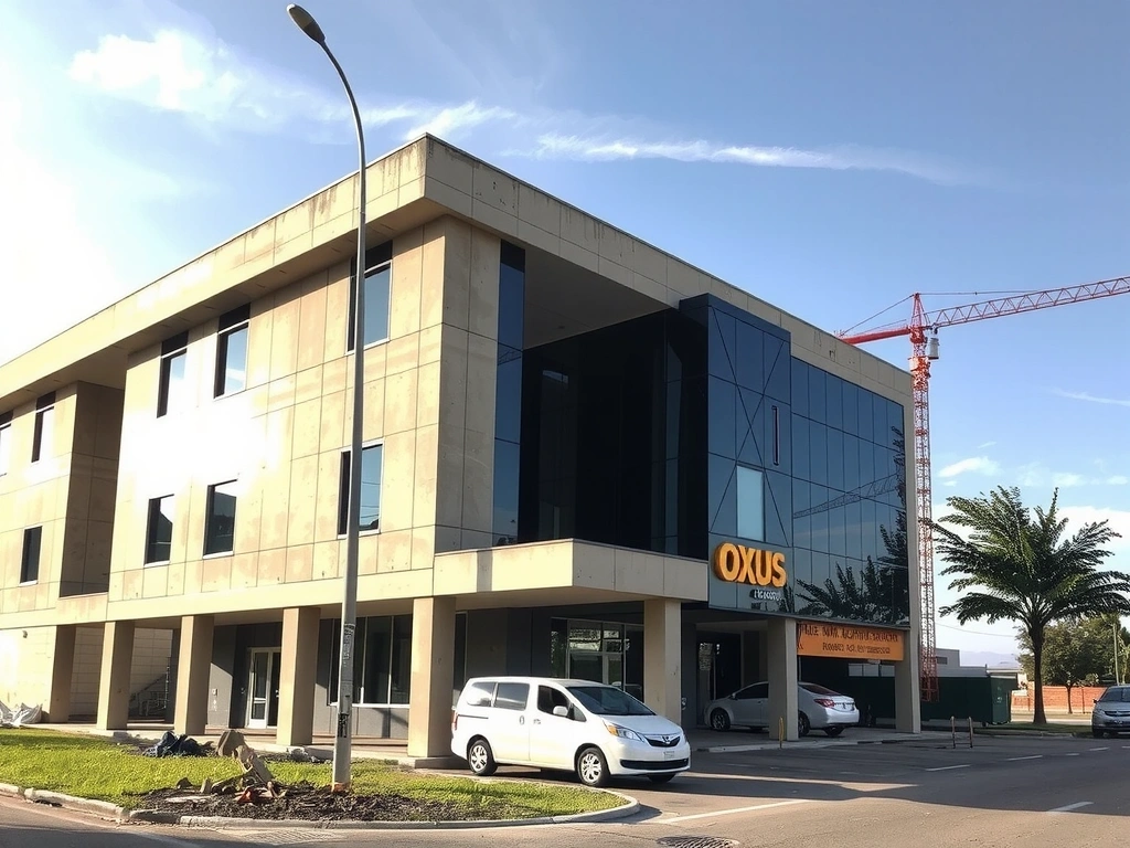 Fachada del Edificio Oxus, sede de solidaro