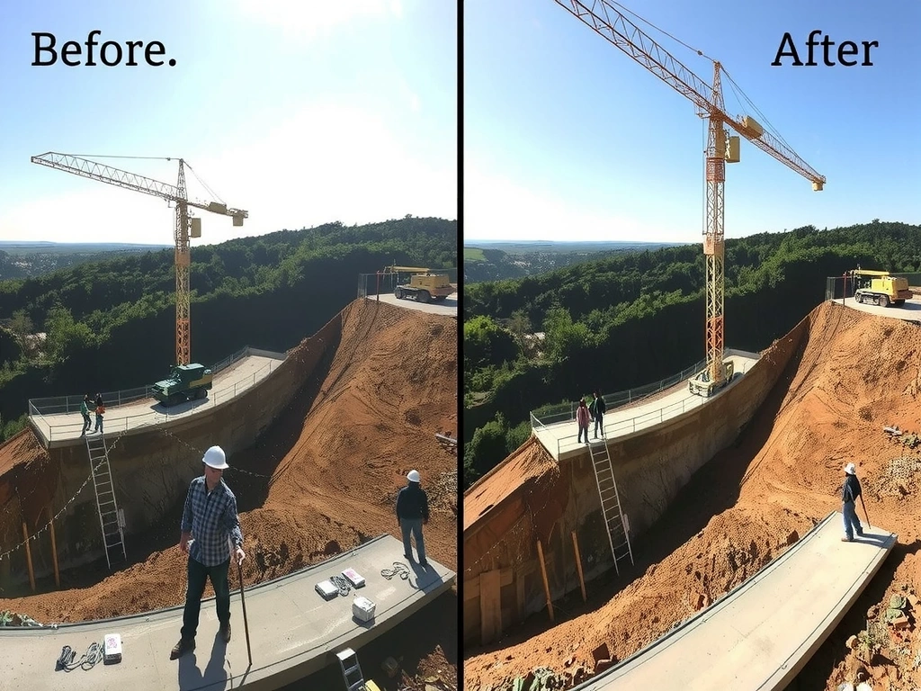 Comparativa Antes y Después planta industrial