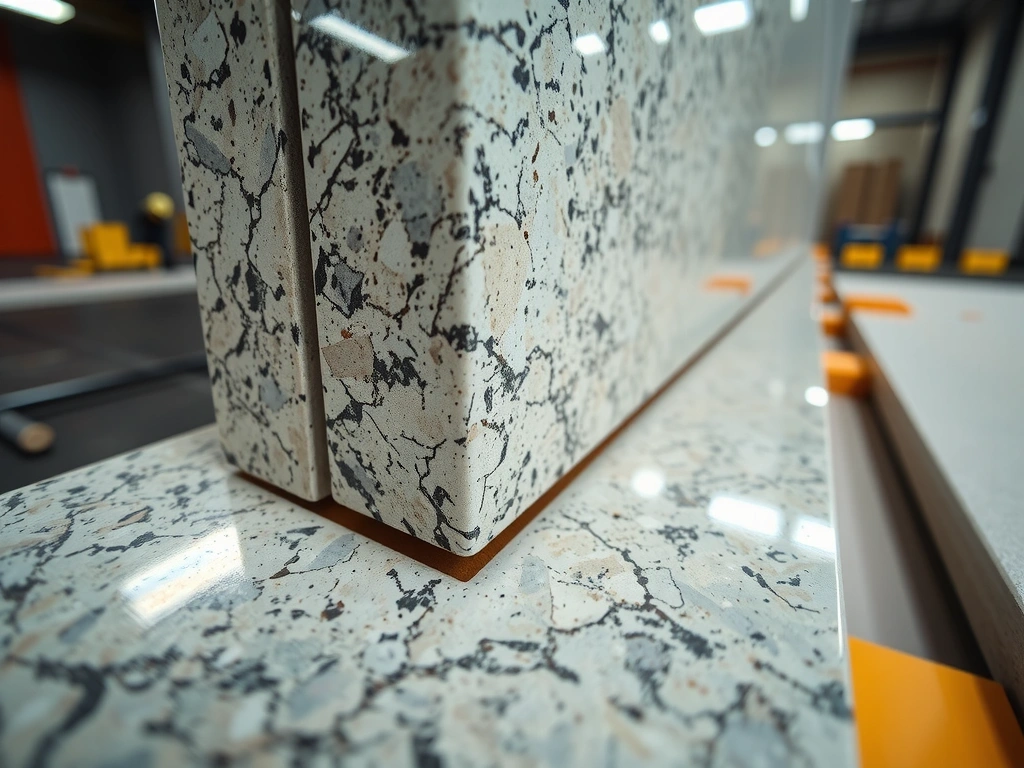 Detalle de junta de granito